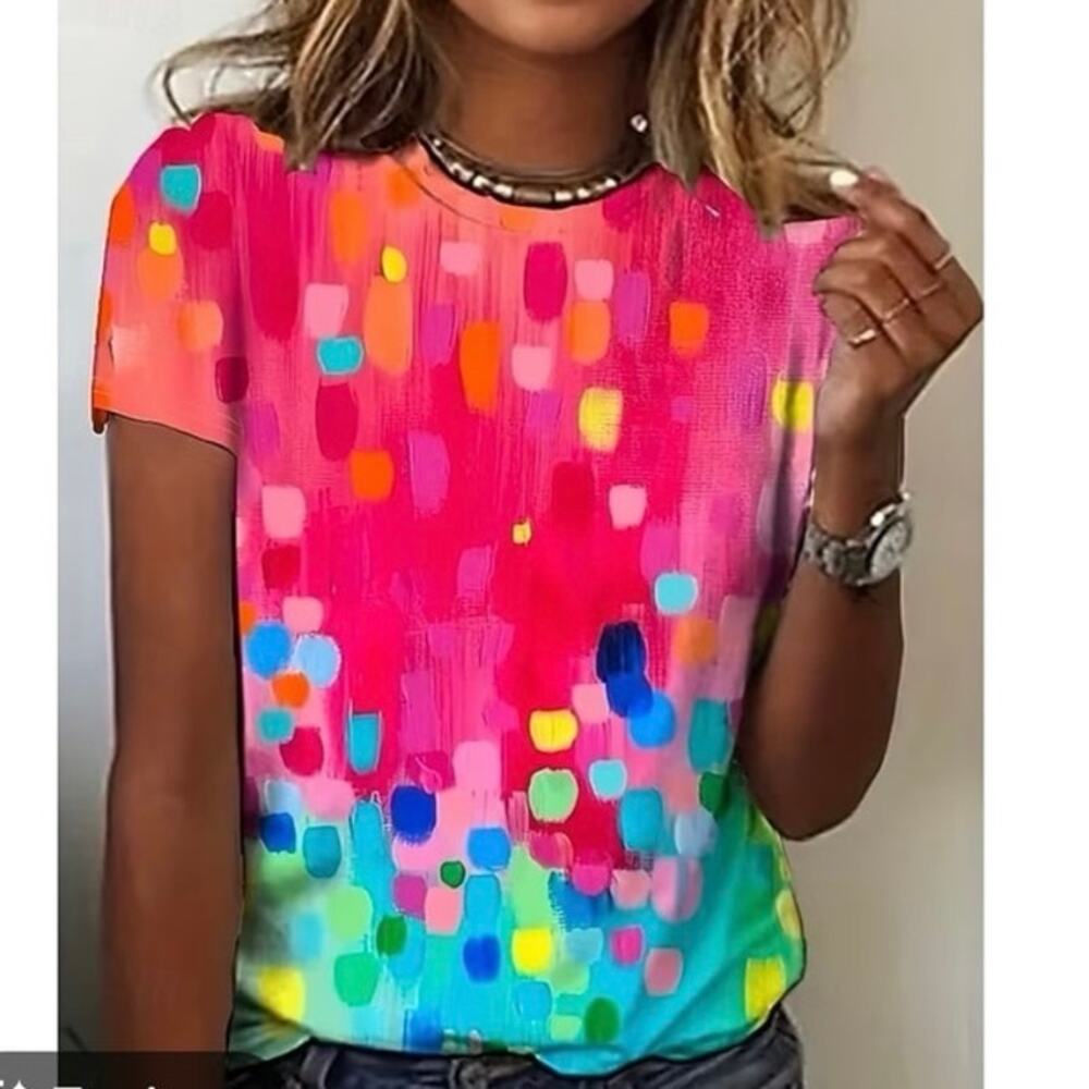 Exclusive Art Teacher Print TShirt Womens  Size XL Soft Casual Short Sleeve